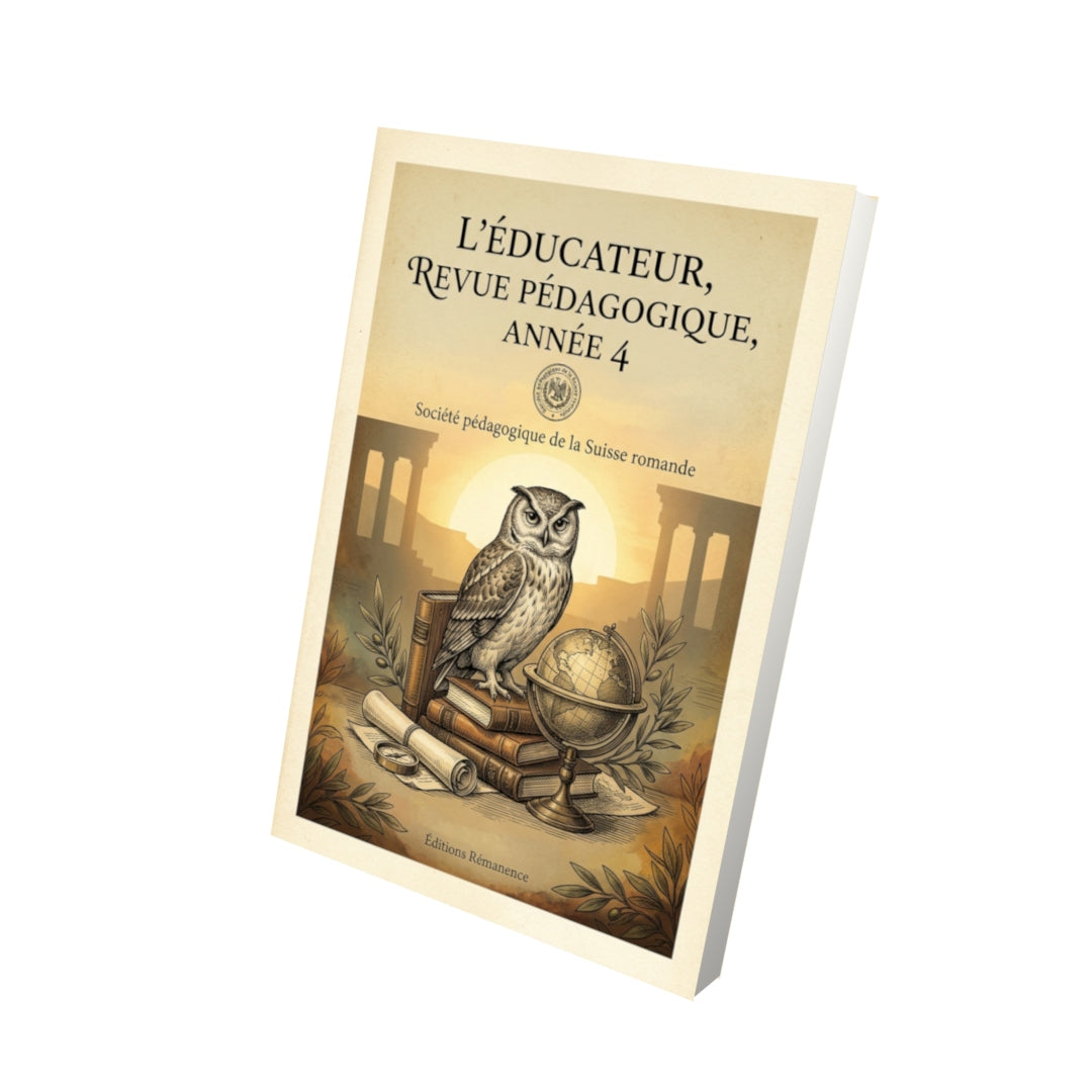 Livre L’Éducateur, revue pédagogique, année 4 par Société pédagogique de la Suisse romande - Vue 3D - Editions Remanence