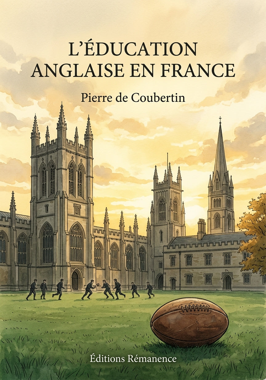 Livre L’Éducation anglaise en France par Pierre de Coubertin - Couverture - Editions Remanence