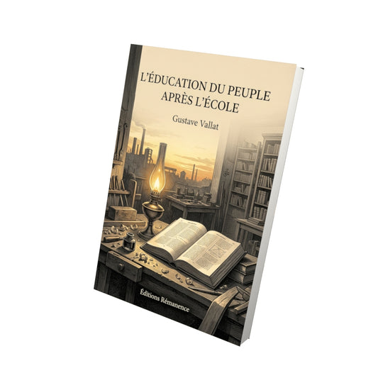 Livre L’Éducation du peuple après l’école par Gustave Vallat - Vue 3D - Editions Remanence