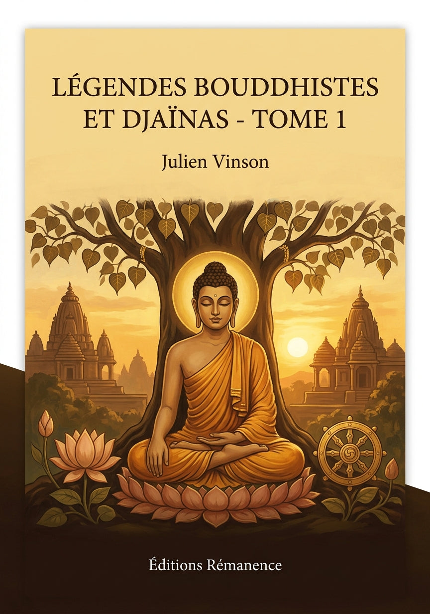 Livre Légendes bouddhistes et djaïnas - Tome 1 par Julien Vinson - Couverture - Editions Remanence