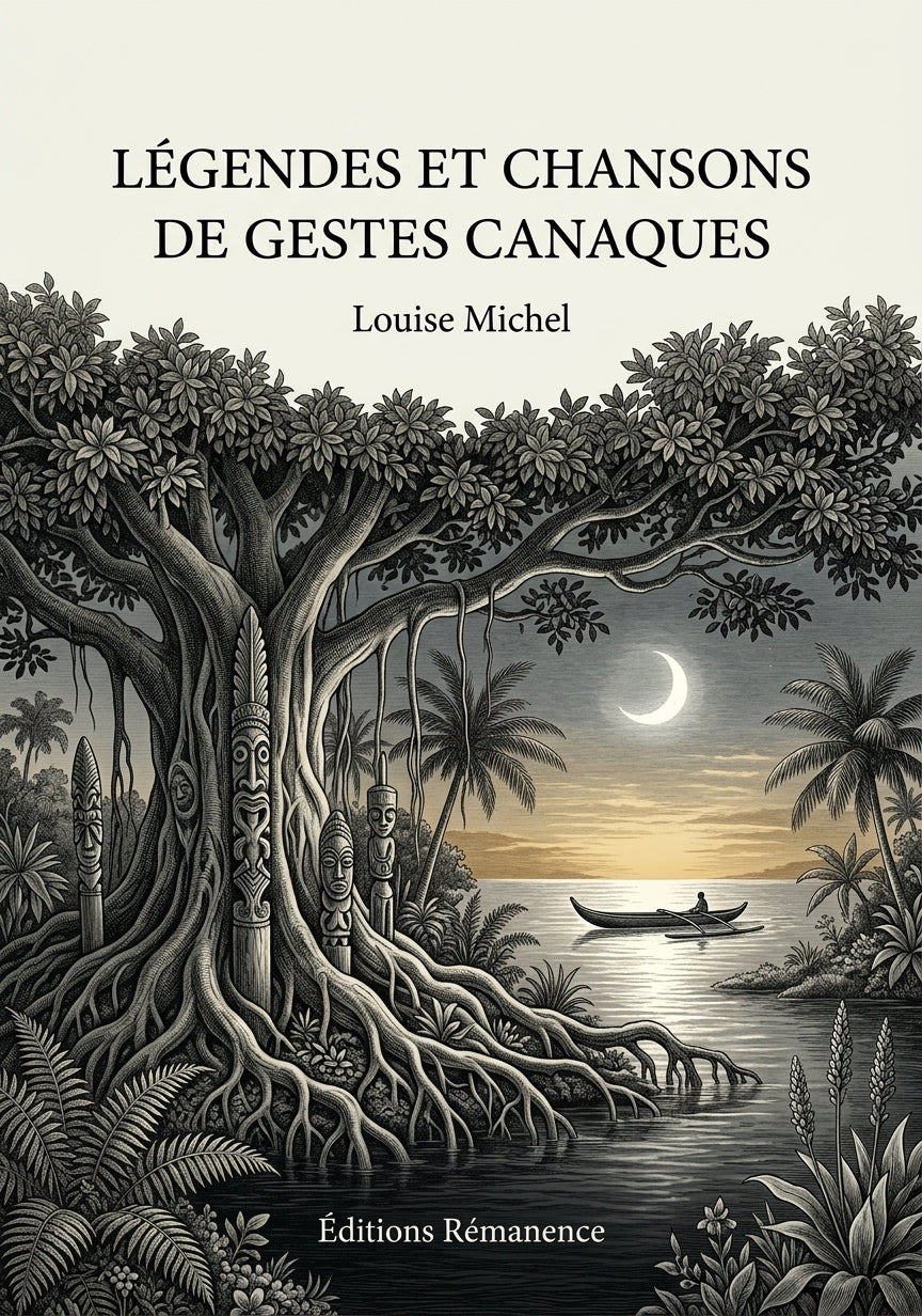 Livre Légendes et chansons de gestes canaques par Louise Michel - Couverture - Editions Remanence