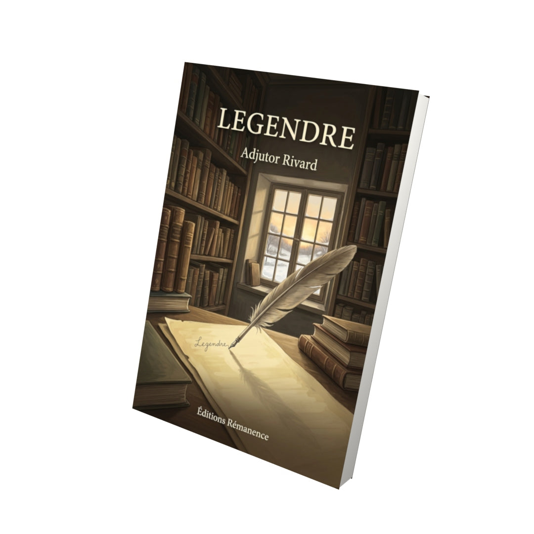 Livre Legendre par Adjutor Rivard - Vue 3D - Editions Remanence