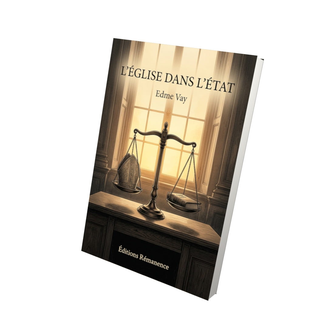 Livre L’Église dans l’État par Edme Vay - Vue 3D - Editions Remanence