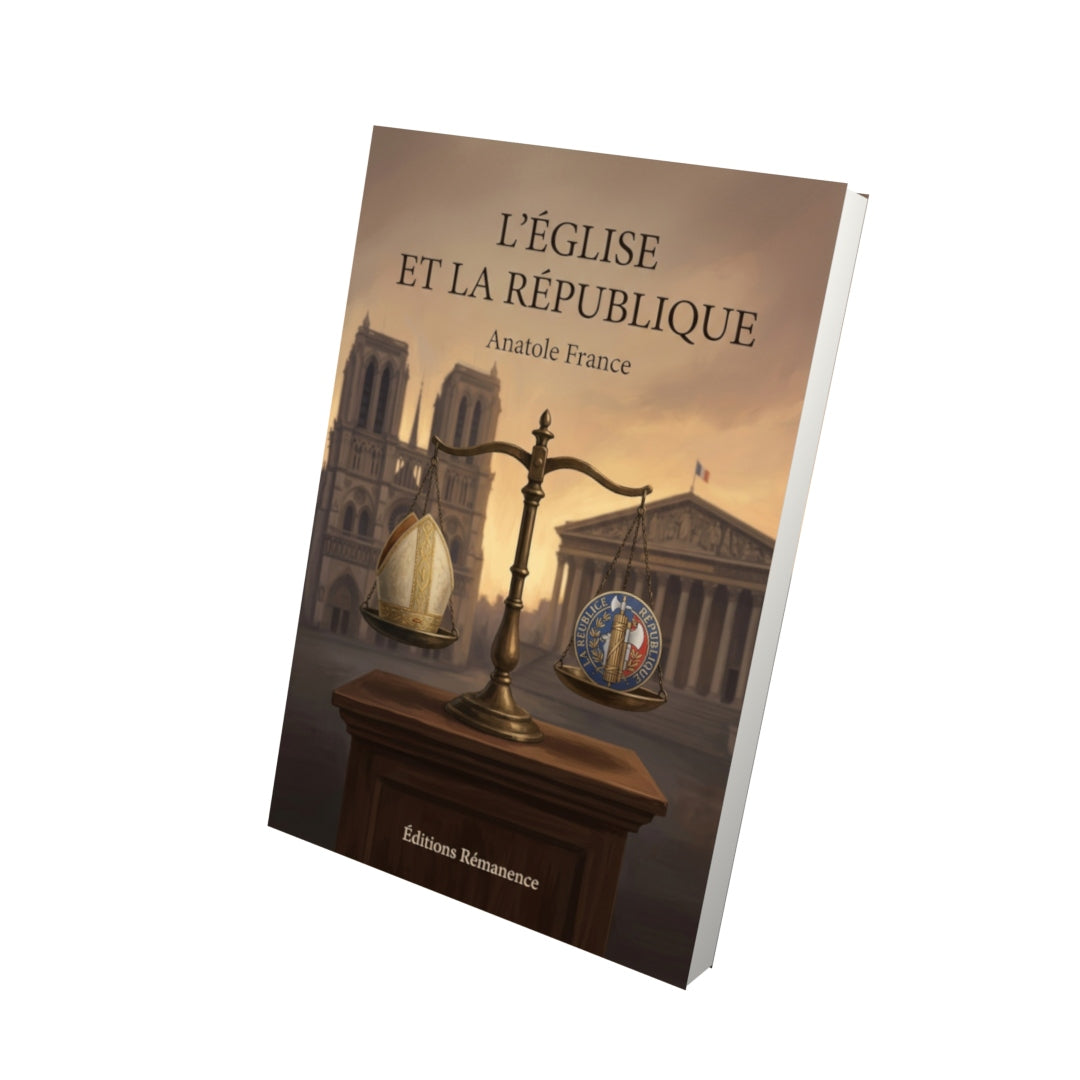 Livre L’Église et la République par Anatole France - Vue 3D - Editions Remanence