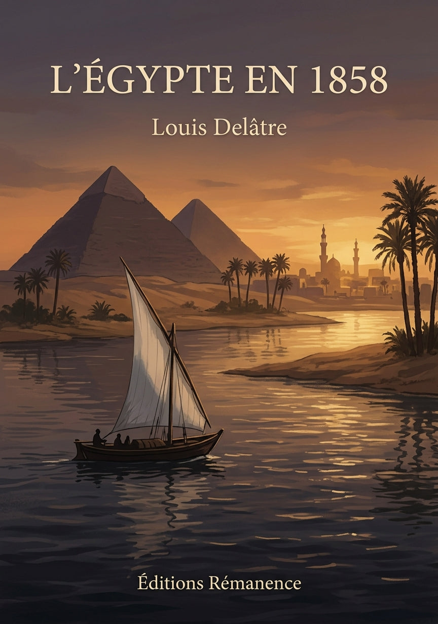 Livre L’Égypte en 1858 par Louis Delâtre - Couverture - Editions Remanence