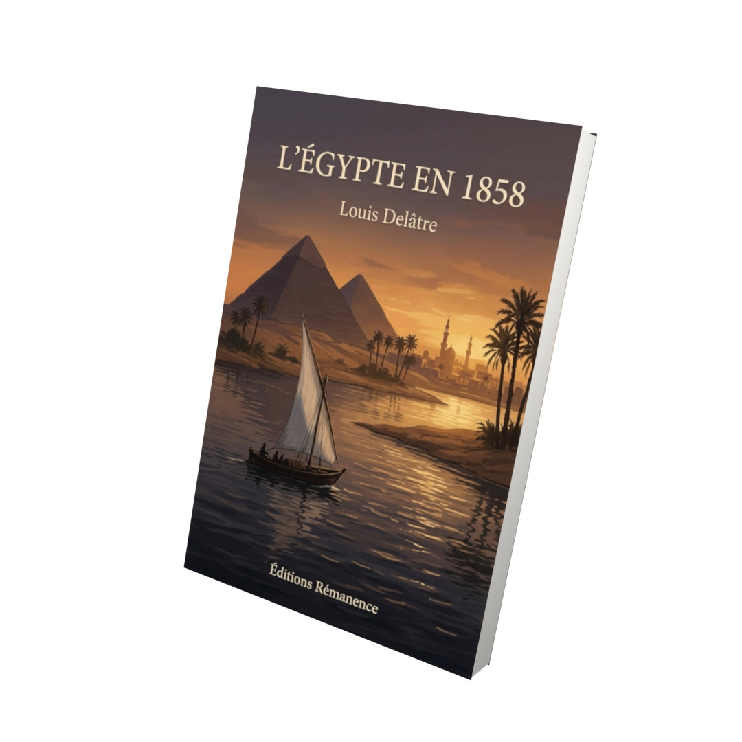 Livre L’Égypte en 1858 par Louis Delâtre - Vue 3D - Editions Remanence