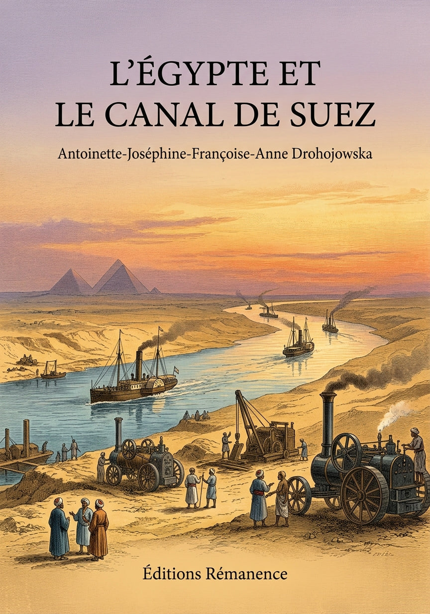 Livre L’Égypte et le canal de Suez par Antoinette-Joséphine-Françoise-Anne Drohojowska - Couverture - Editions Remanence