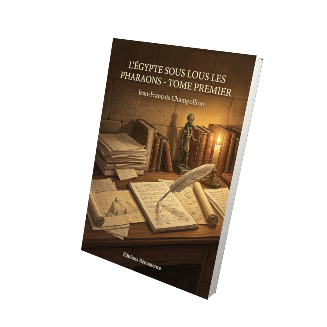 Livre L’Égypte sous les Pharaons - Tome premier par Jean-François Champollion - Vue 3D - Editions Remanence