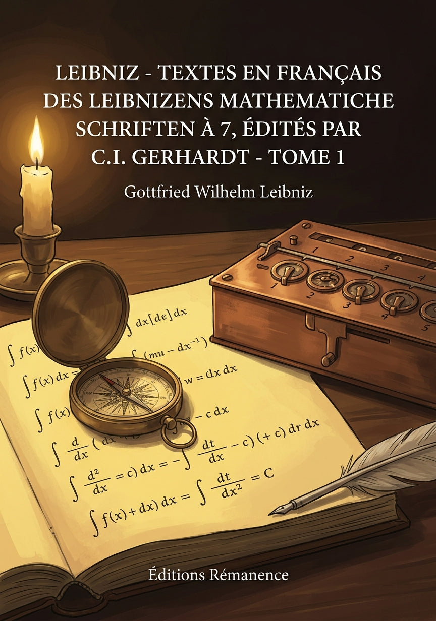 Livre Leibniz - Textes en français des Leibnizens mathematiche Schriften à 7, édités par C.I. Gerhardt - Tome 1 par Gottfried Wilhelm Leibniz - Couverture - Editions Remanence