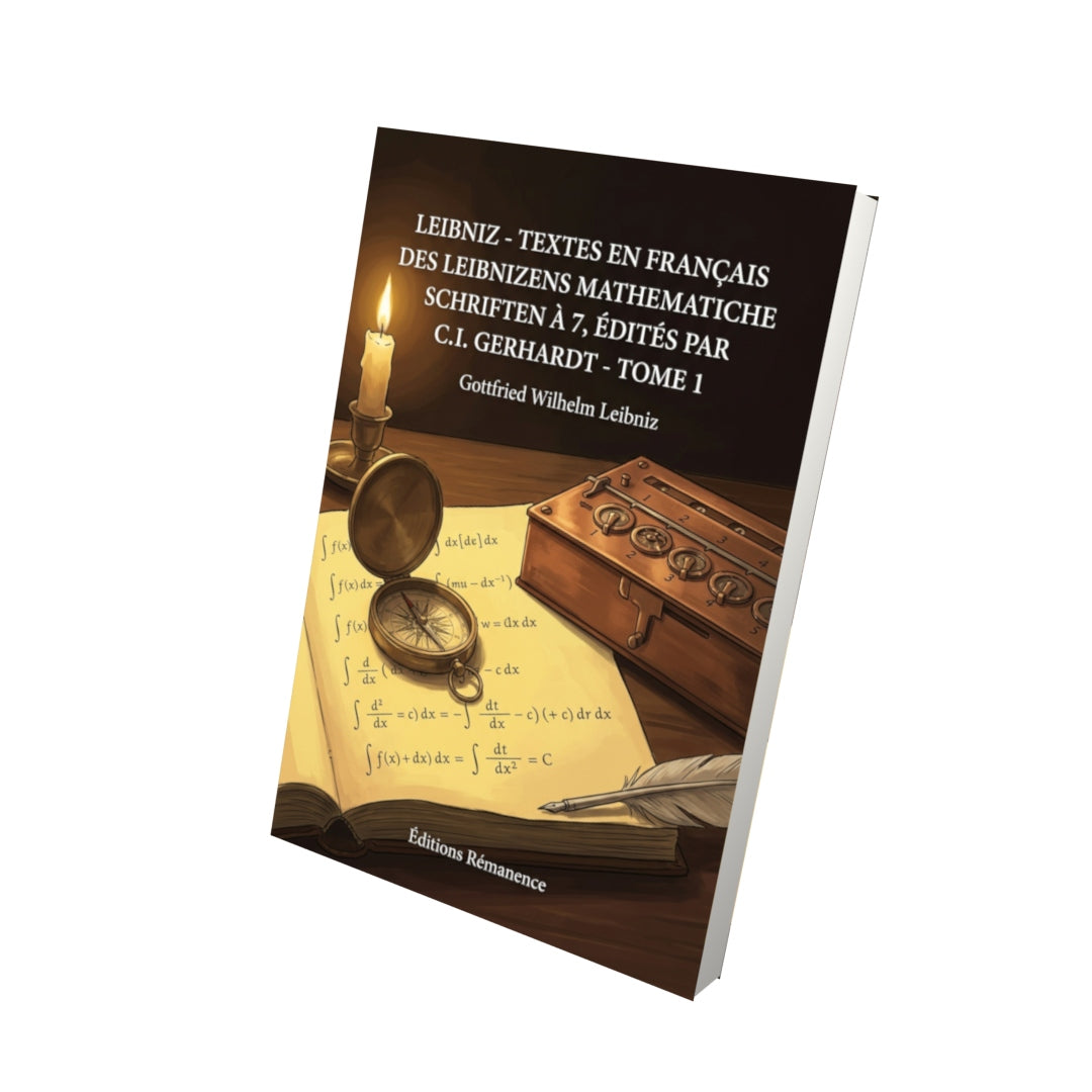 Livre Leibniz - Textes en français des Leibnizens mathematiche Schriften à 7, édités par C.I. Gerhardt - Tome 1 par Gottfried Wilhelm Leibniz - Vue 3D - Editions Remanence