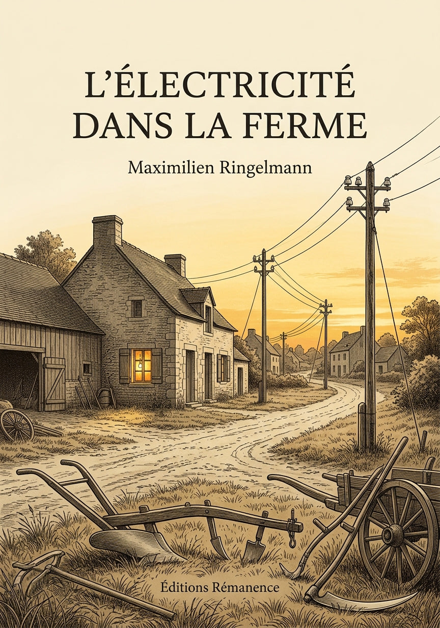 Livre L’électricité dans la ferme par Maximilien Ringelmann - Couverture - Editions Remanence