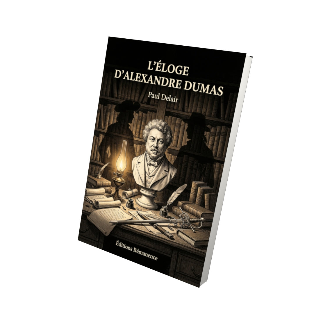 Livre L’Éloge d’Alexandre Dumas par Paul Delair - Vue 3D - Editions Remanence