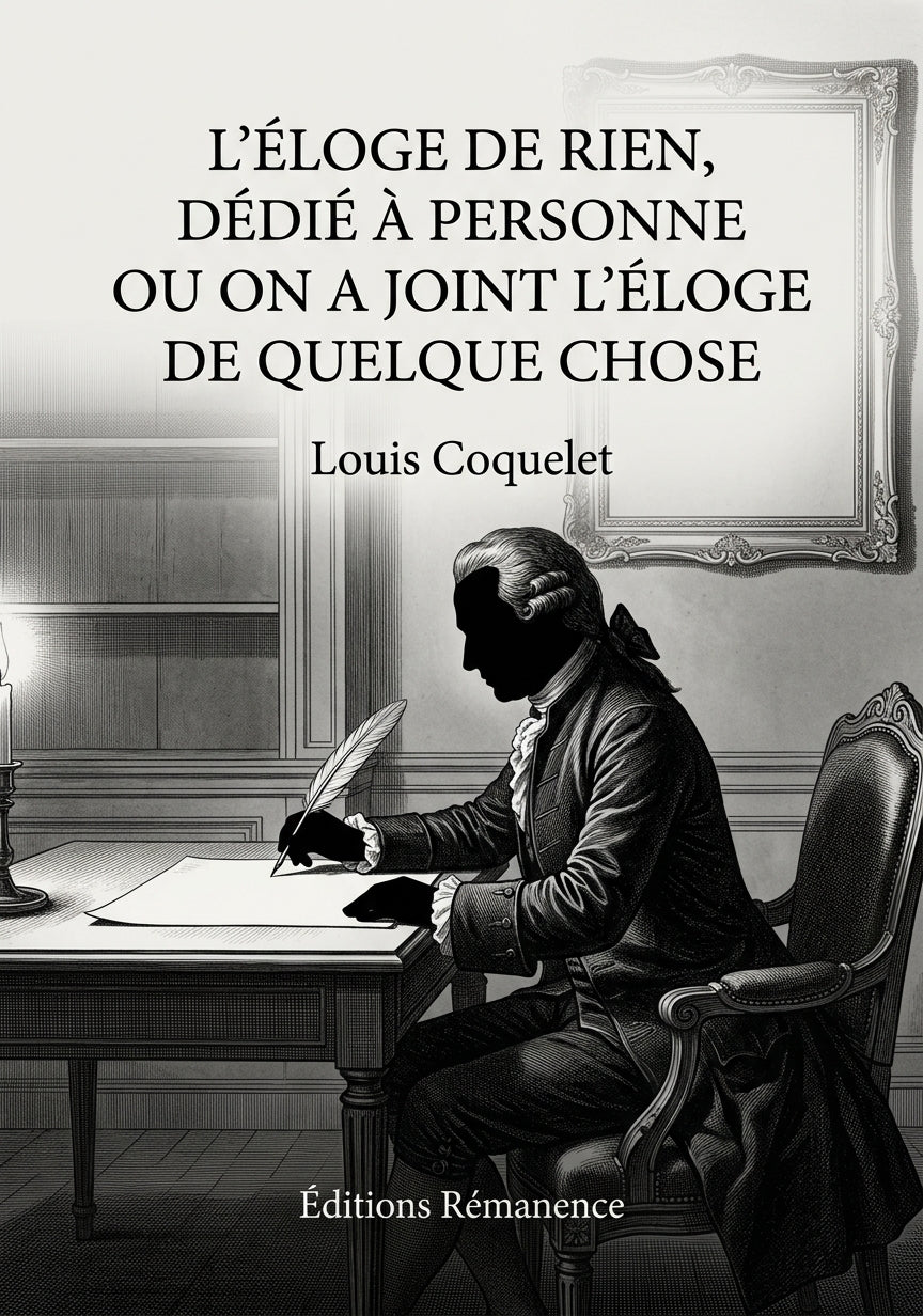Livre L’Éloge de rien, dédié à personne Ou on a joint L’Éloge de quelque chose par Louis Coquelet - Couverture - Editions Remanence