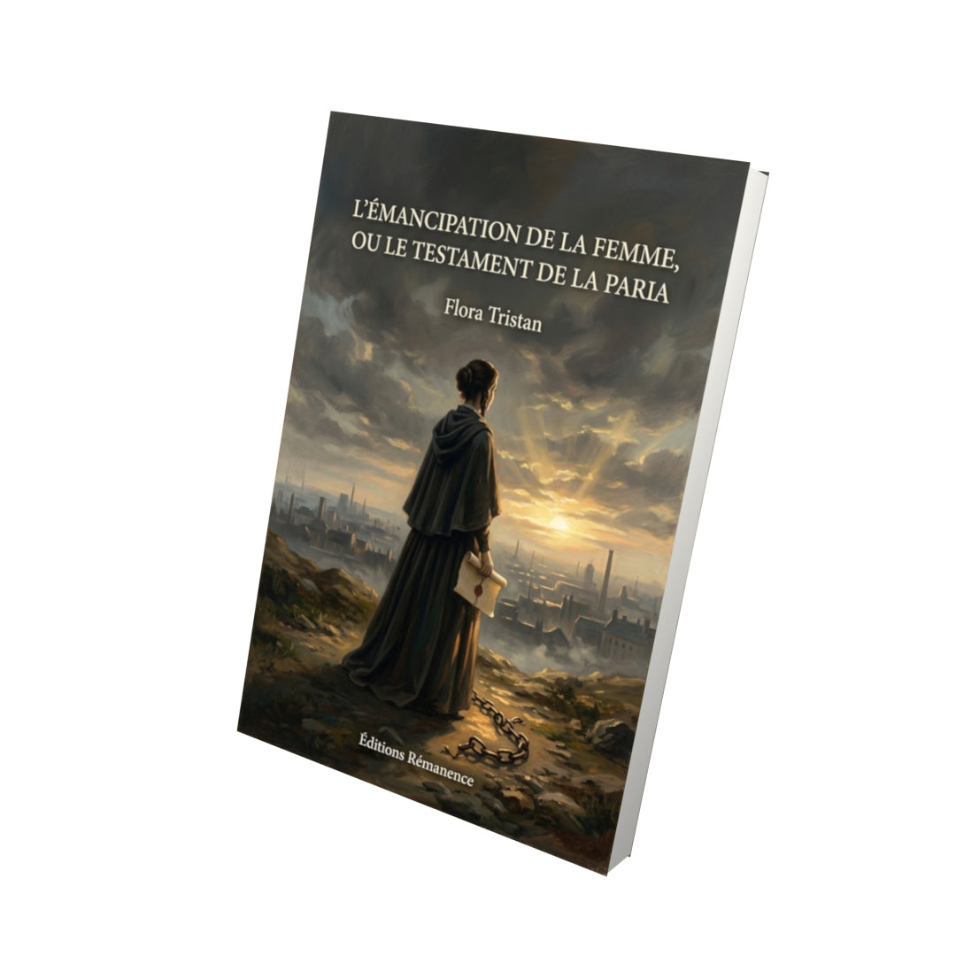 Livre L’émancipation de la femme, ou Le testament de la paria par Flora Tristan - Vue 3D - Editions Remanence