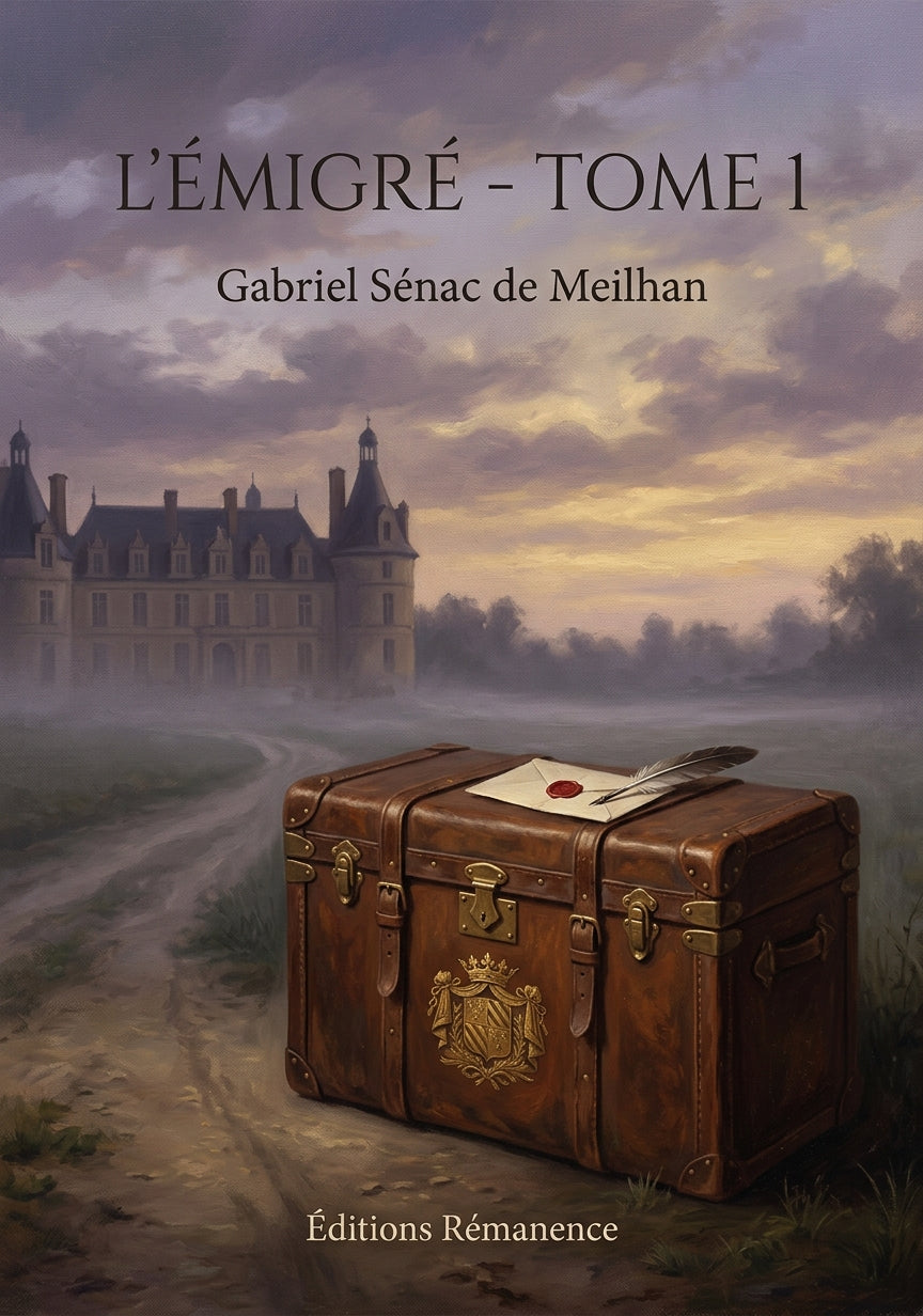 Livre L’Émigré - Tome 1 par Gabriel Sénac de Meilhan - Couverture - Editions Remanence