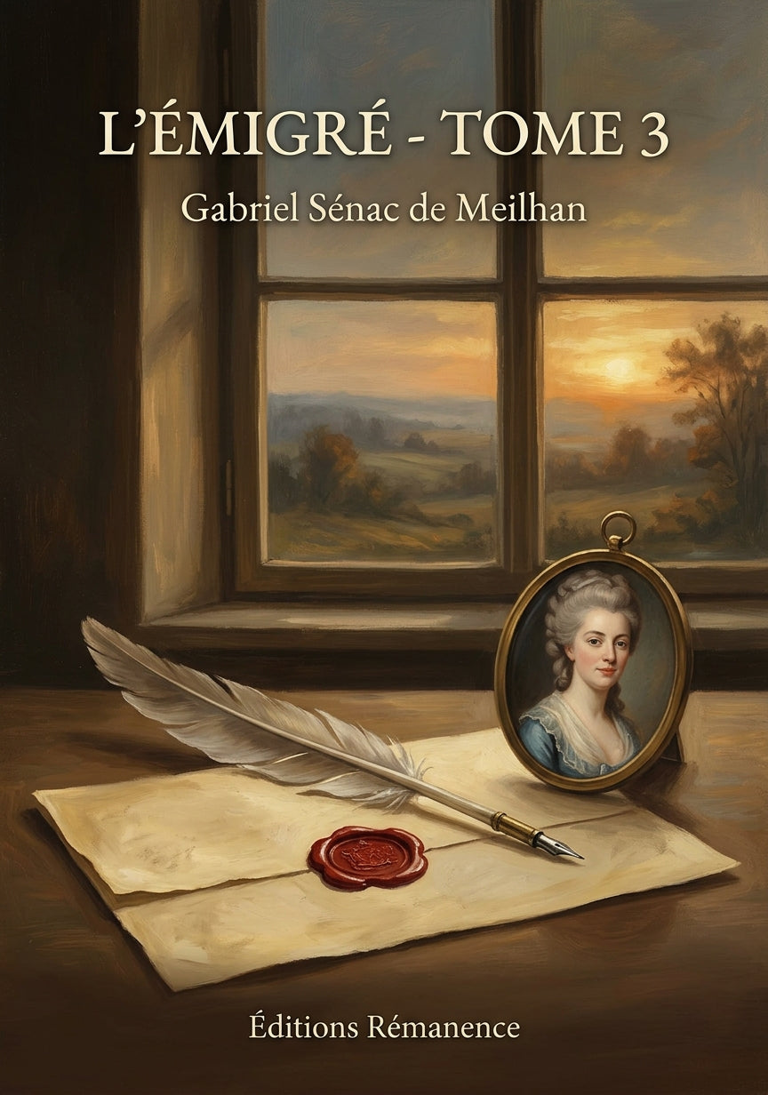 Livre L’Émigré - Tome 3 par Gabriel Sénac de Meilhan - Couverture - Editions Remanence