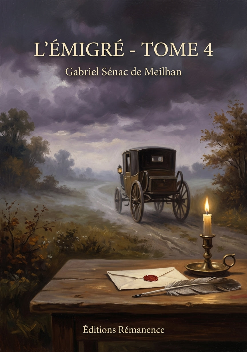 Livre L’Émigré - Tome 4 par Gabriel Sénac de Meilhan - Couverture - Editions Remanence