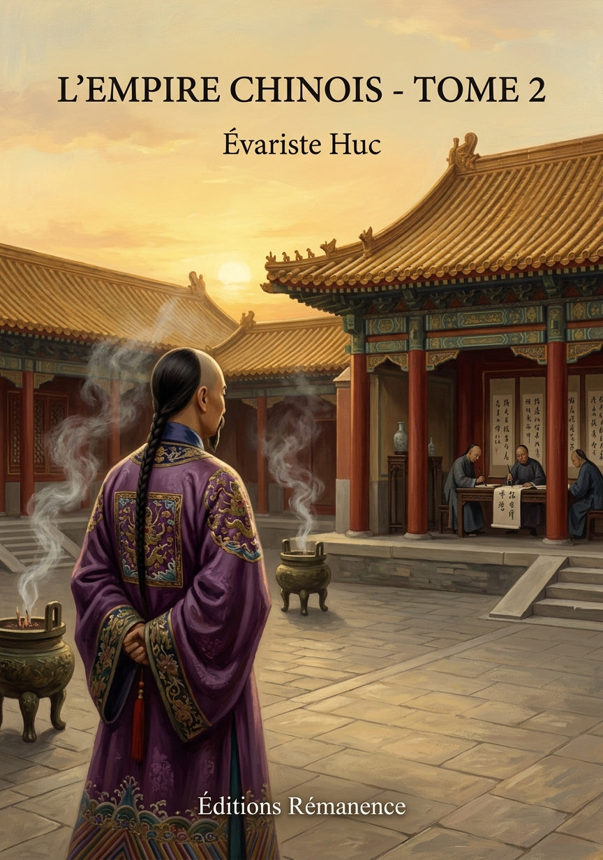 Livre L’Empire chinois - Tome 2 par Évariste Huc - Couverture - Editions Remanence