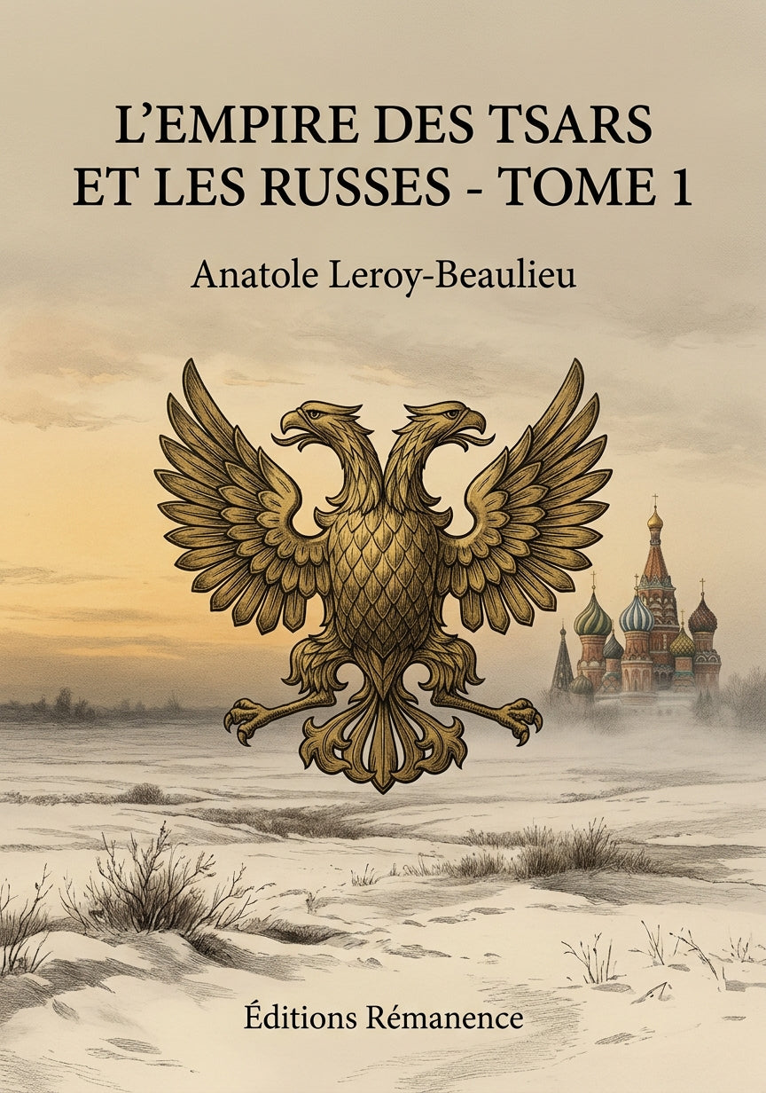 Livre L’Empire des tsars et les Russes - Tome 2 par Anatole Leroy-Beaulieu - Couverture - Editions Remanence