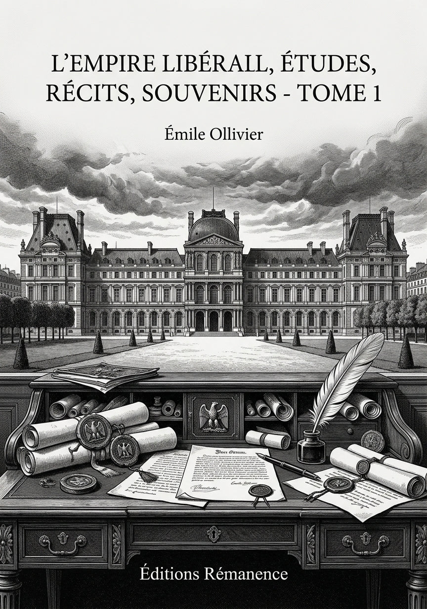 Livre L’Empire libéral, études, récits, souvenirs - Tome 1 par Émile Ollivier - Couverture - Editions Remanence
