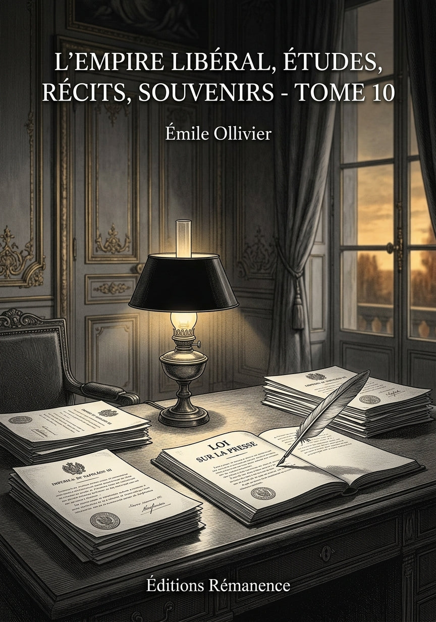 Livre L’Empire libéral, études, récits, souvenirs - Tome 10 par Émile Ollivier - Couverture - Editions Remanence