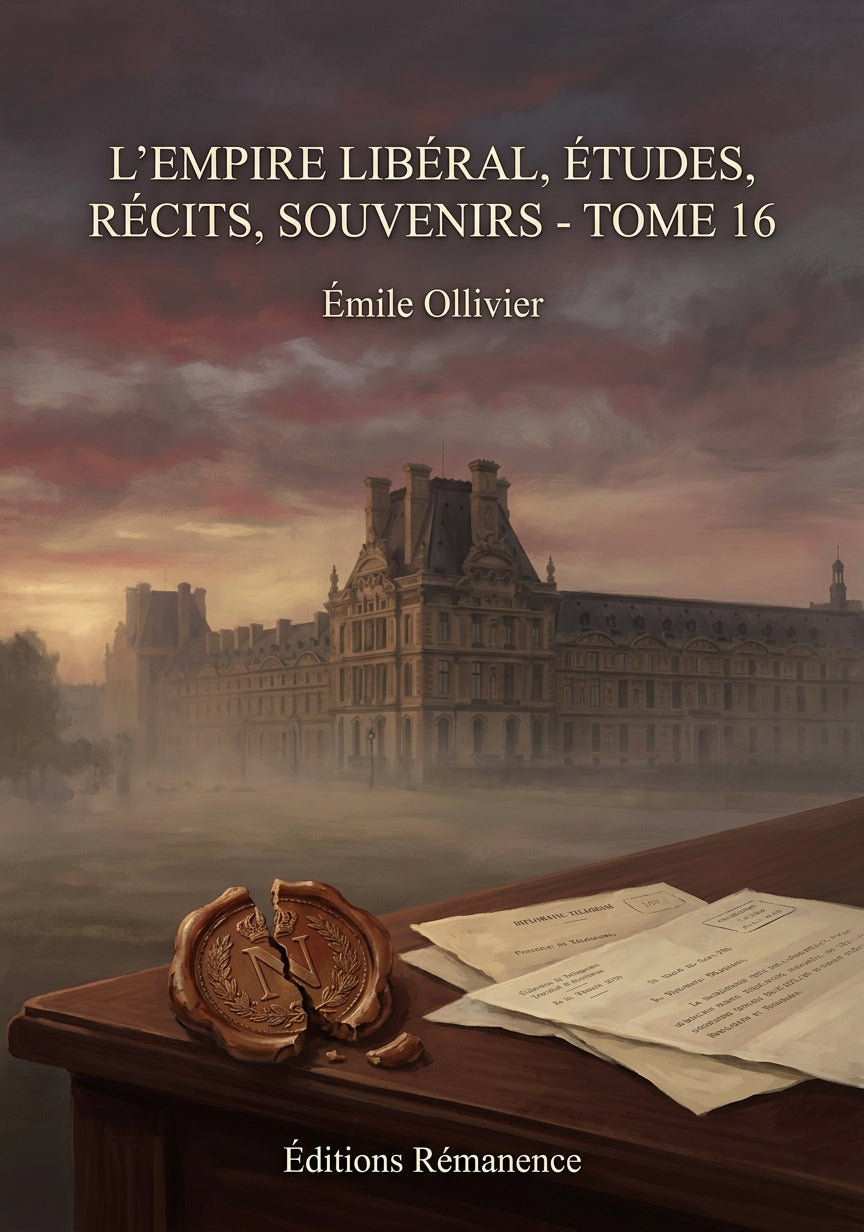Livre L’Empire libéral, études, récits, souvenirs - Tome 16 par Émile Ollivier - Couverture - Editions Remanence