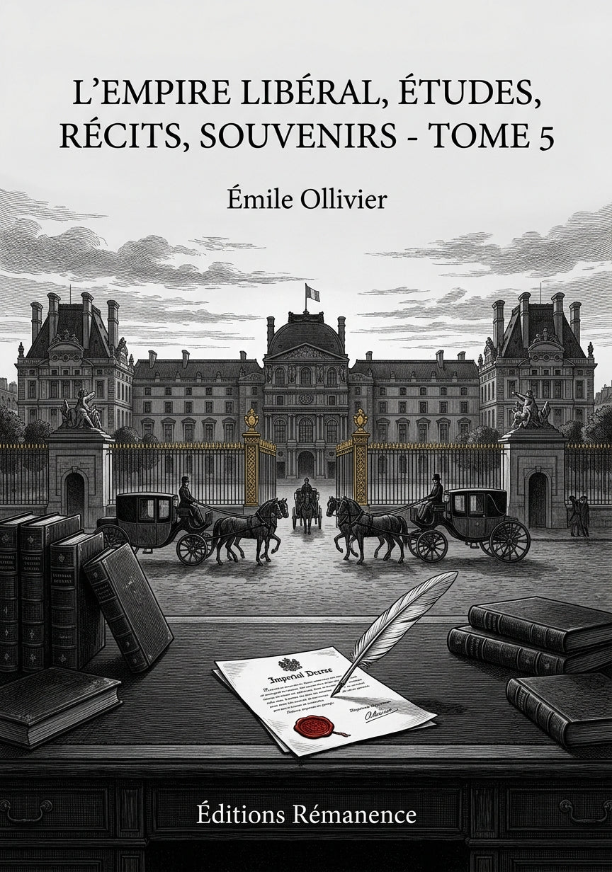Livre L’Empire libéral, études, récits, souvenirs - Tome 5 par Émile Ollivier - Couverture - Editions Remanence