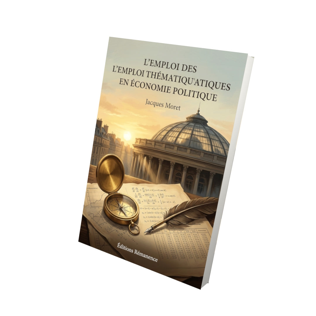 Livre L’Emploi des mathématiques en économie politique par Jacques Moret - Vue 3D - Editions Remanence
