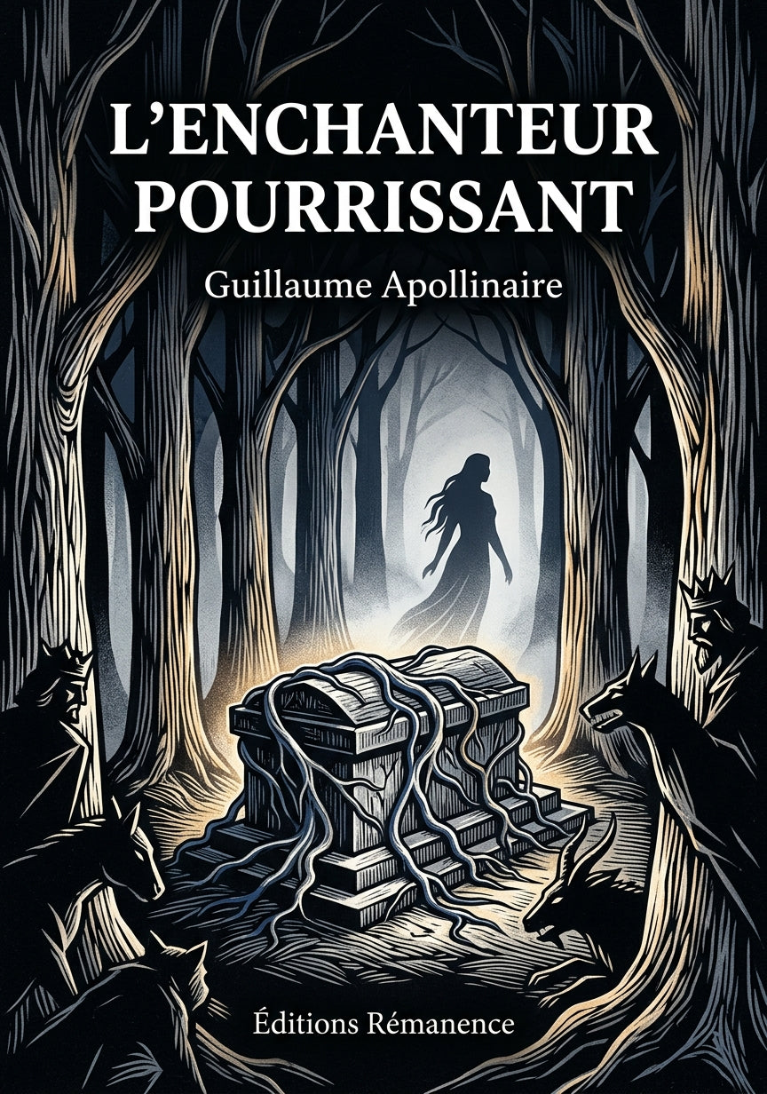 Livre L’Enchanteur pourrissant par Guillaume Apollinaire - Couverture - Editions Remanence