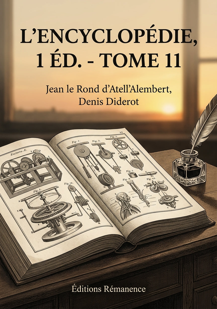 Livre L’Encyclopédie, 1 éd. - Tome 11 par Jean le Rond d’Alembert, Denis Diderot - Couverture - Editions Remanence