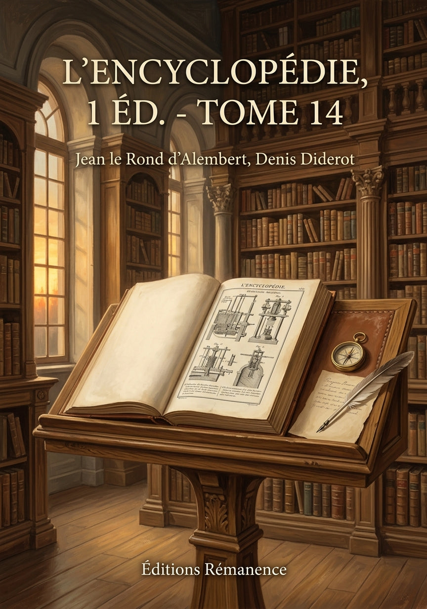 Livre L’Encyclopédie, 1 éd. - Tome 14 par Jean le Rond d’Alembert, Denis Diderot - Couverture - Editions Remanence