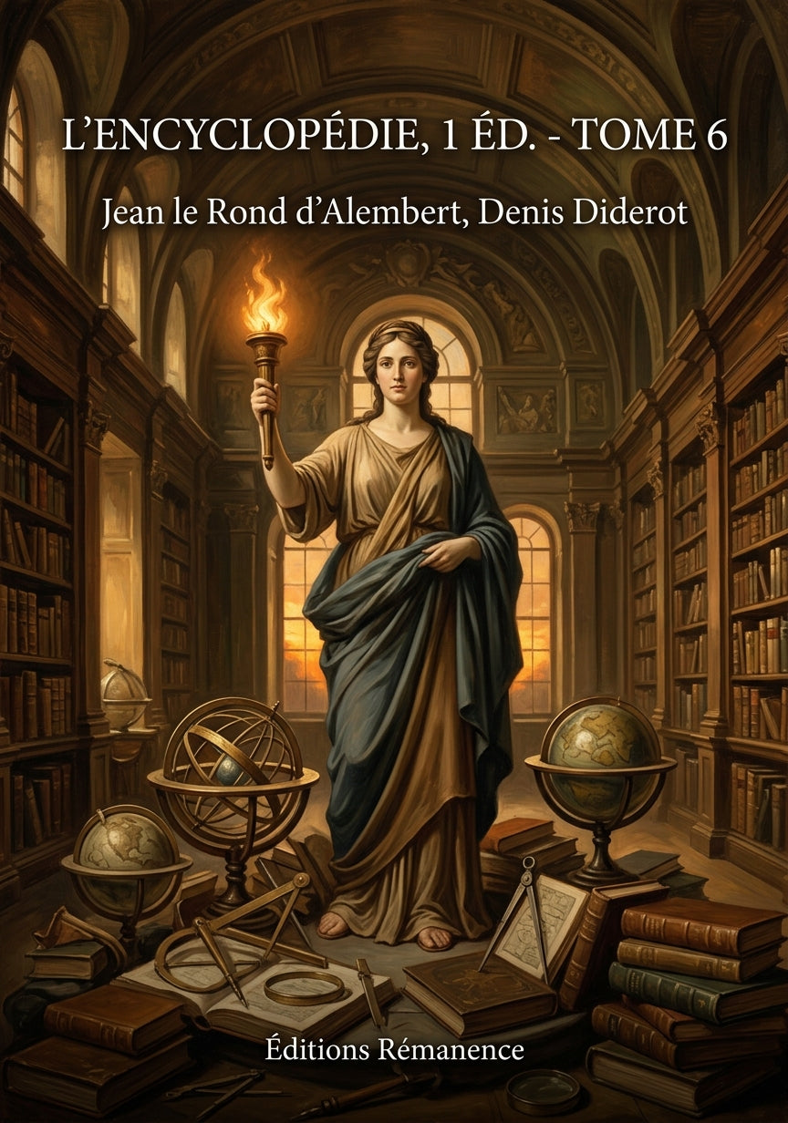 Livre L’Encyclopédie, 1 éd. - Tome 6 par Jean le Rond d’Alembert, Denis Diderot - Couverture - Editions Remanence