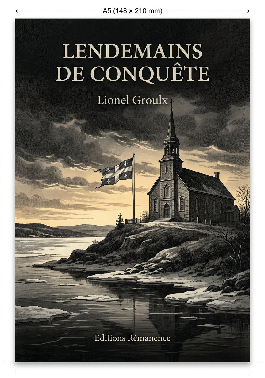 Livre Lendemains de conquête par Lionel Groulx - Couverture - Editions Remanence