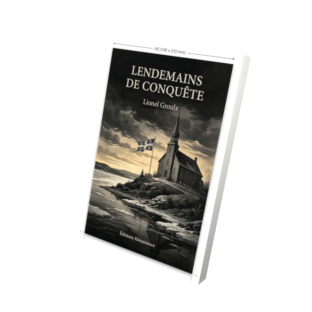Livre Lendemains de conquête par Lionel Groulx - Vue 3D - Editions Remanence
