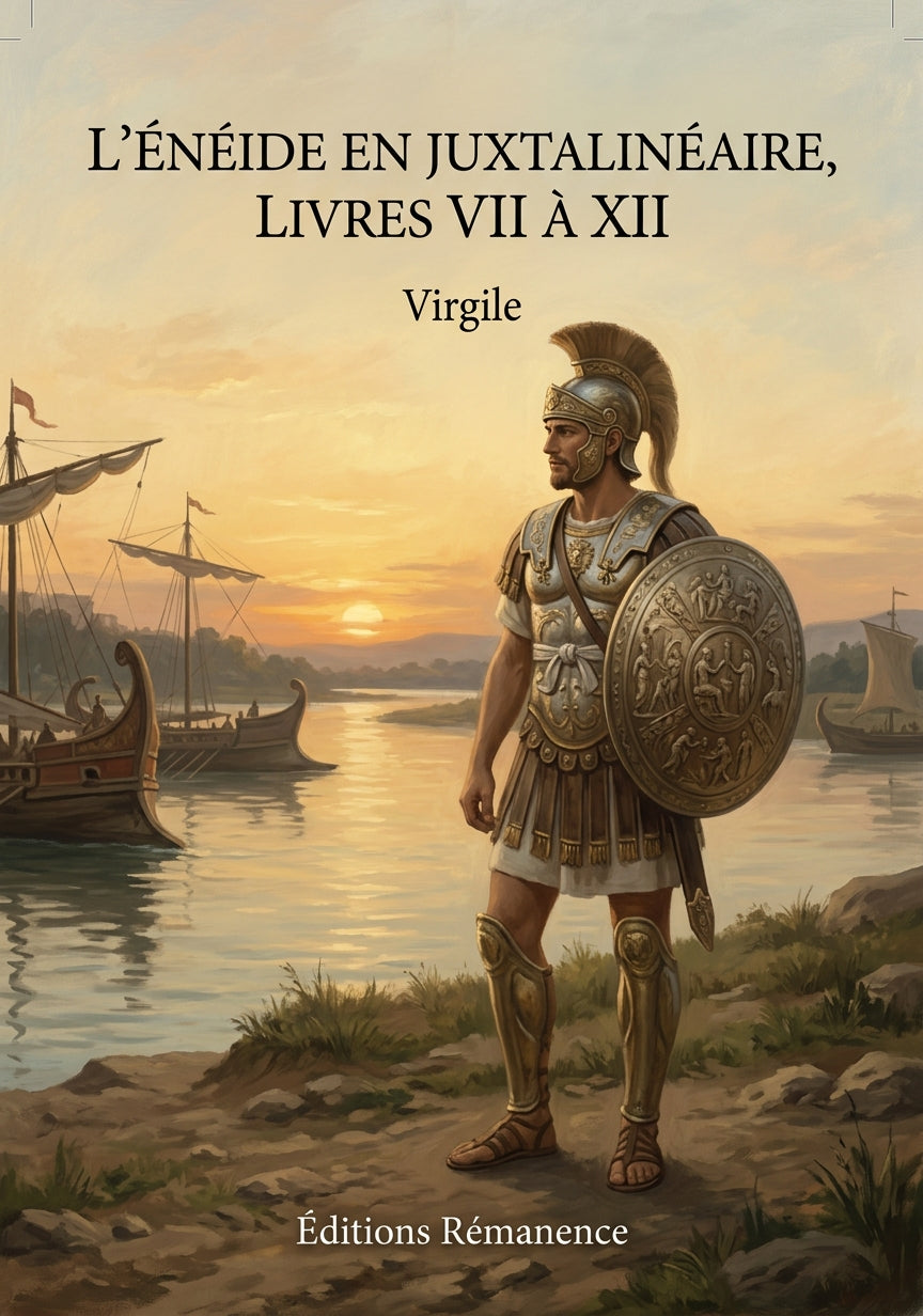 Livre L’Énéide en juxtalinéaire, livres VII à XII par Virgile - Couverture - Editions Remanence
