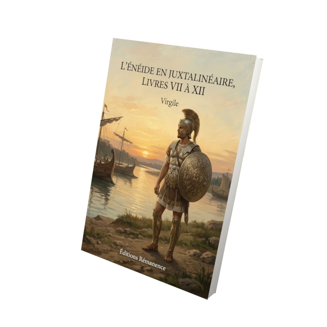 Livre L’Énéide en juxtalinéaire, livres VII à XII par Virgile - Vue 3D - Editions Remanence