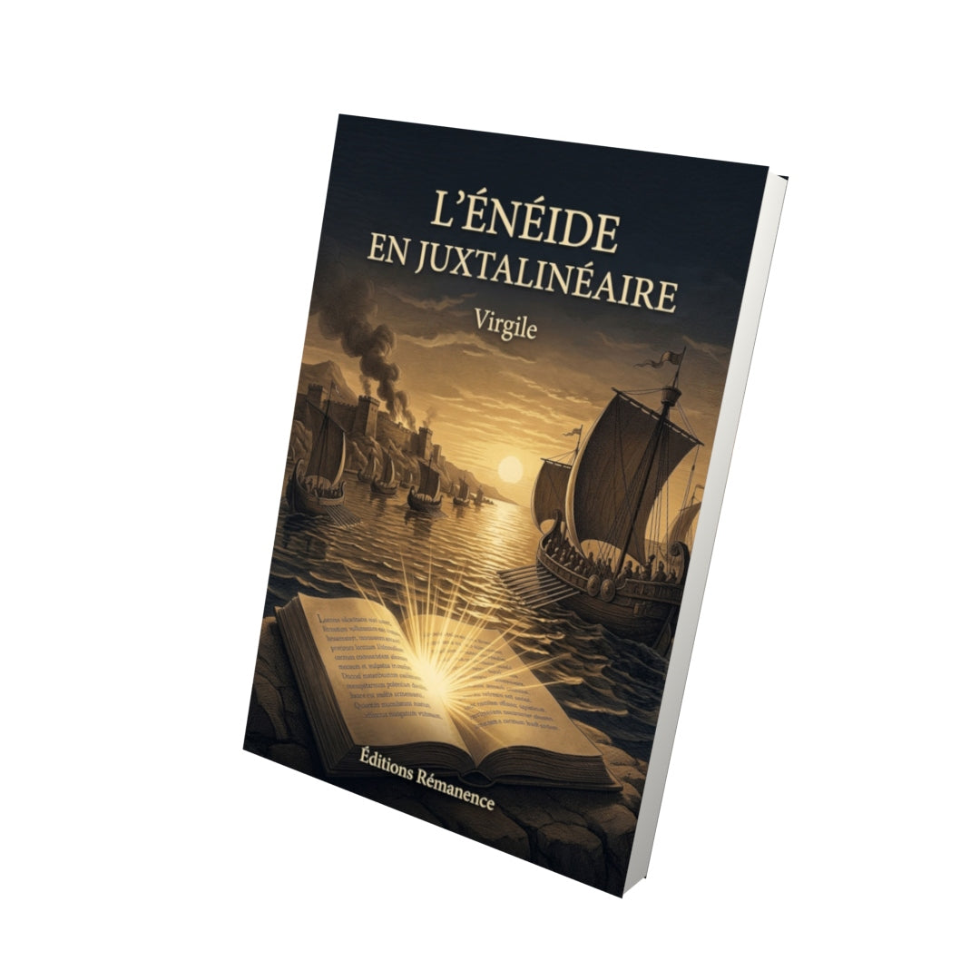 Livre L’Énéide en juxtalinéaire par Virgile - Vue 3D - Editions Remanence