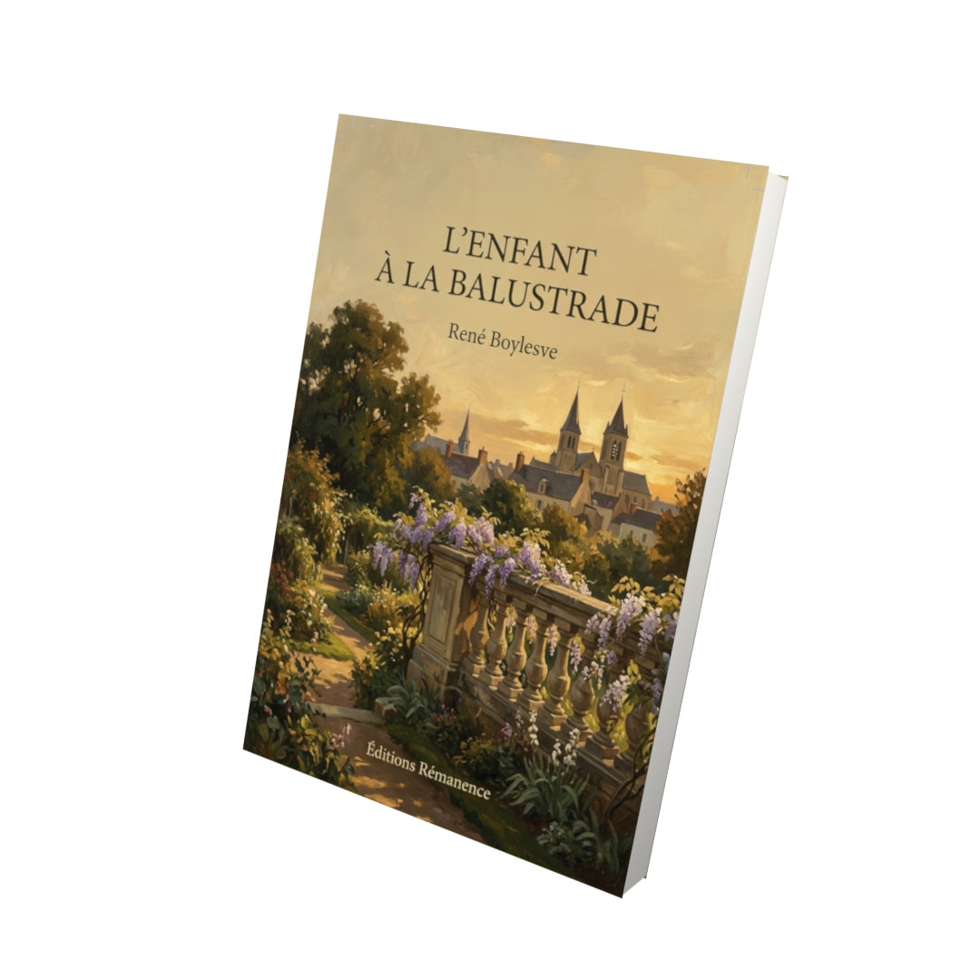 Livre L’Enfant à la balustrade par René Boylesve - Vue 3D - Editions Remanence