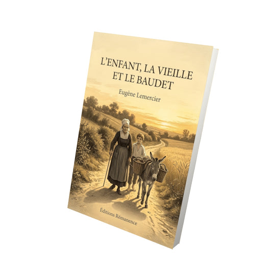 Livre L’Enfant, la Vieille et le Baudet par Eugène Lemercier - Vue 3D - Editions Remanence