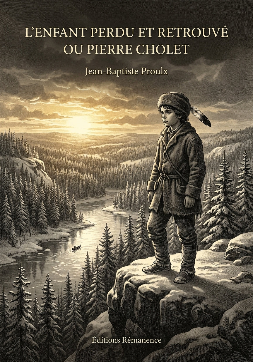 Livre L’Enfant perdu et retrouvé ou Pierre Cholet par Jean-Baptiste Proulx - Couverture - Editions Remanence