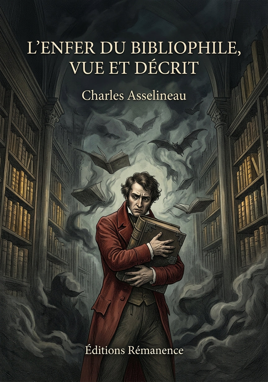 Livre L’Enfer du bibliophile, vue et décrit par Charles Asselineau - Couverture - Editions Remanence