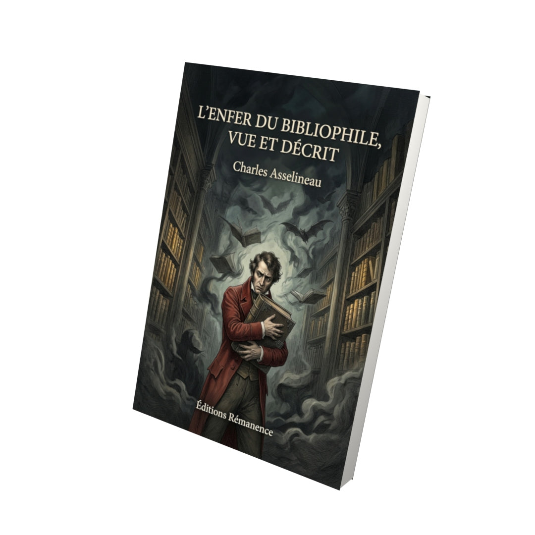 Livre L’Enfer du bibliophile, vue et décrit par Charles Asselineau - Vue 3D - Editions Remanence