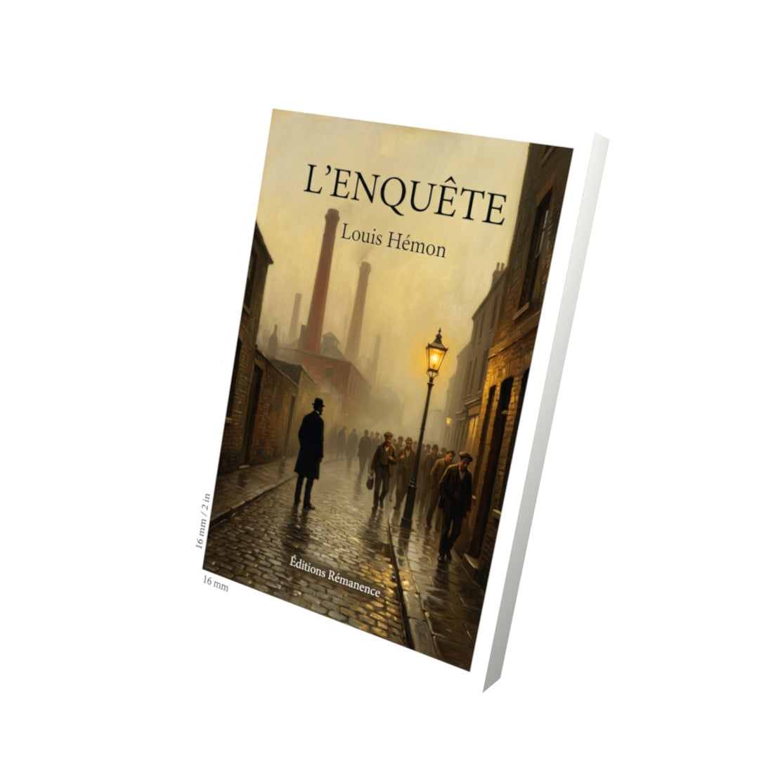 Livre L’enquête par Louis Hémon - Vue 3D - Editions Remanence