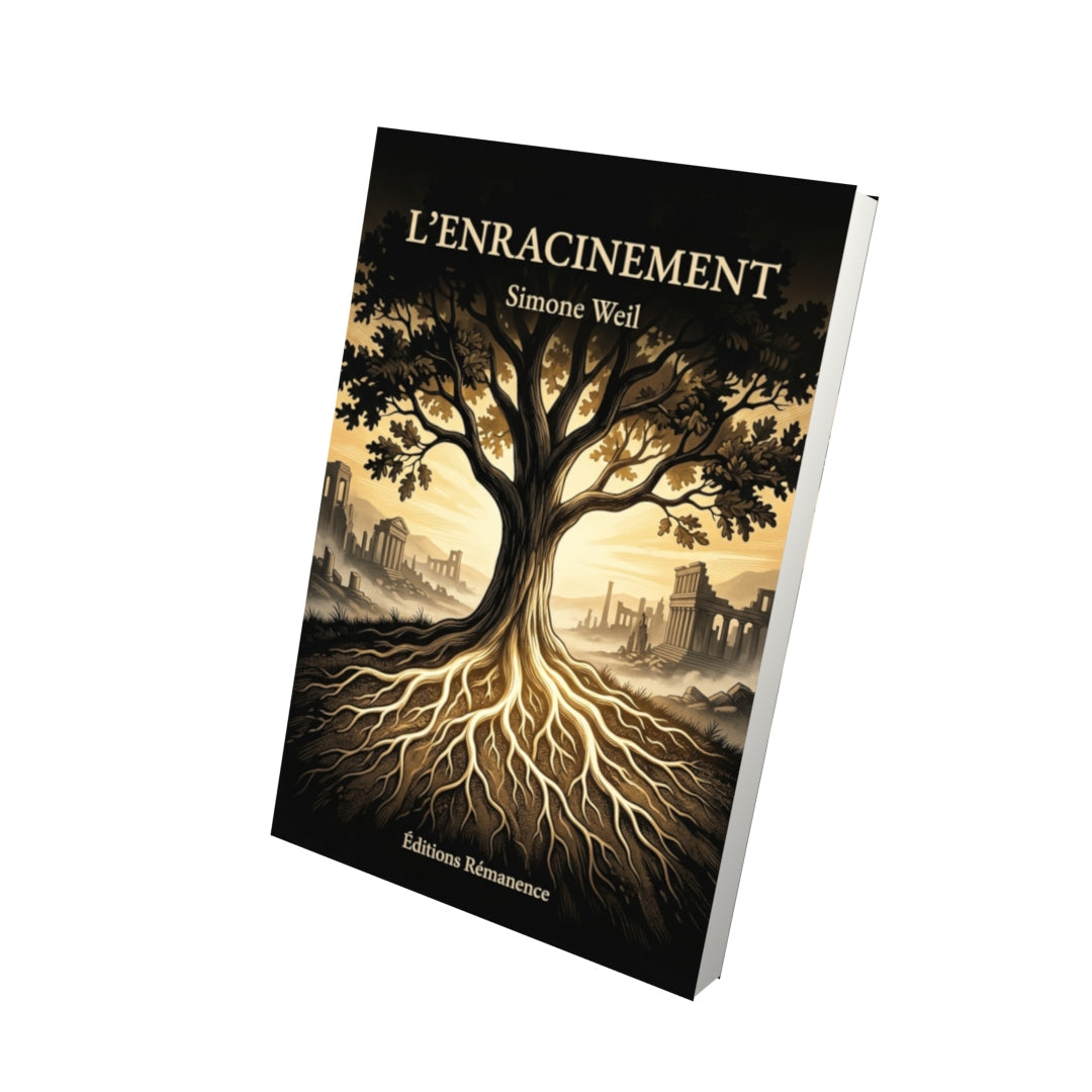 Livre L’Enracinement par Simone Weil - Vue 3D - Editions Remanence