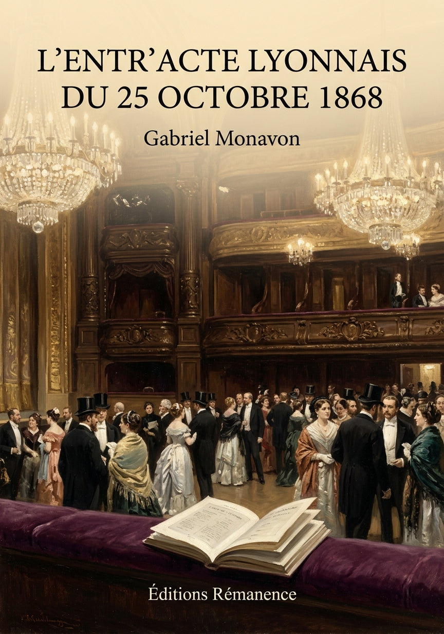 Livre L’Entr’acte lyonnais du 25 octobre 1868 par Gabriel Monavon - Couverture - Editions Remanence