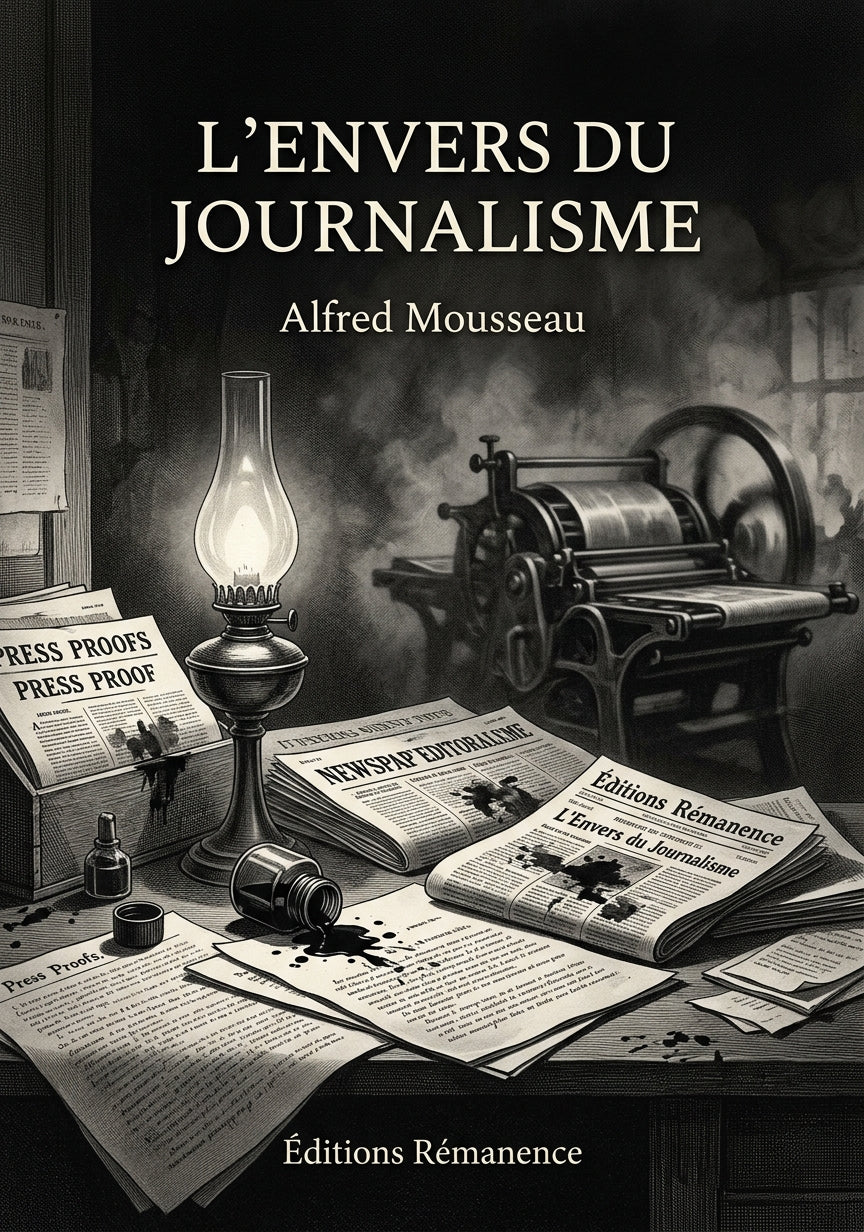 Livre L’envers du journalisme par Alfred Mousseau - Couverture - Editions Remanence