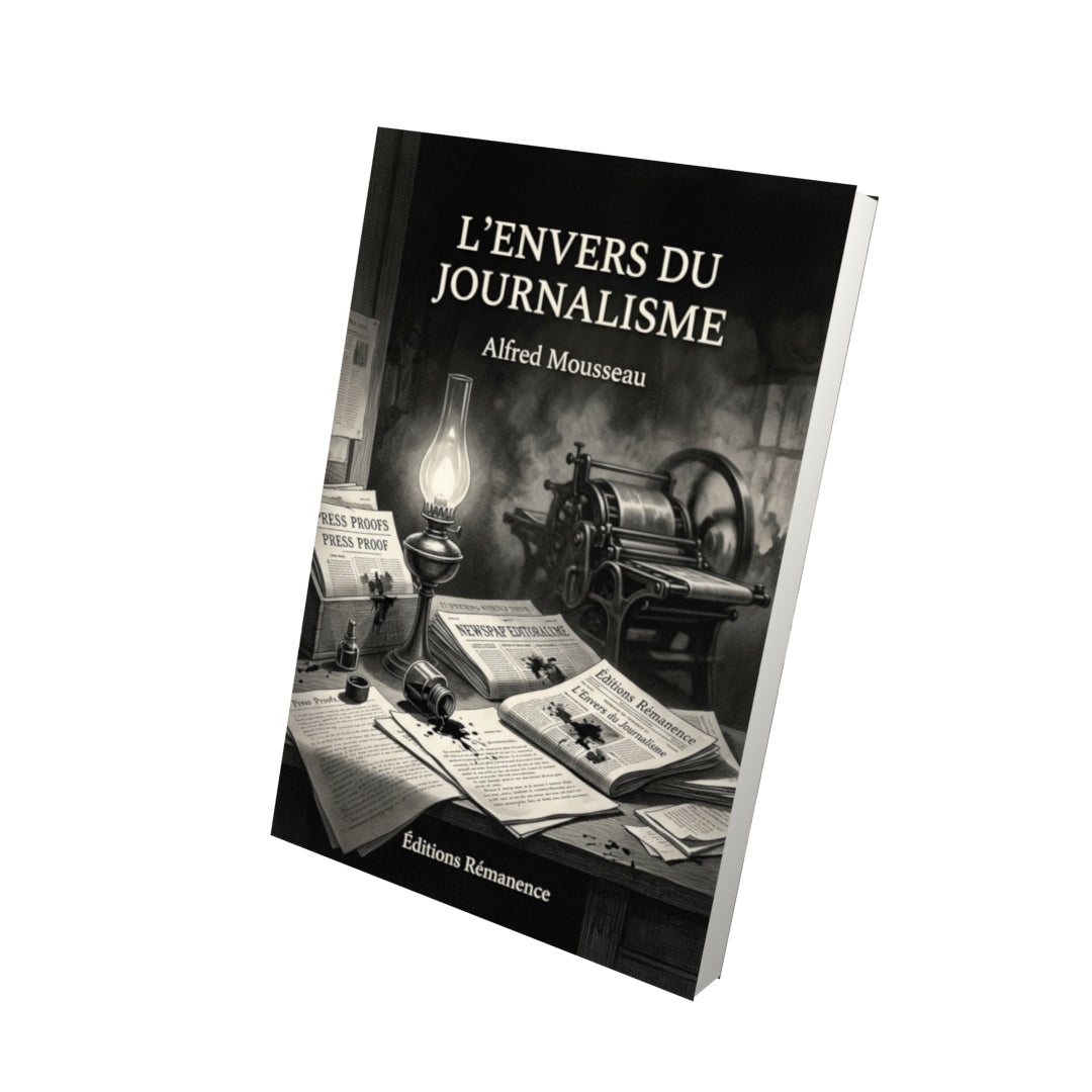 Livre L’envers du journalisme par Alfred Mousseau - Vue 3D - Editions Remanence