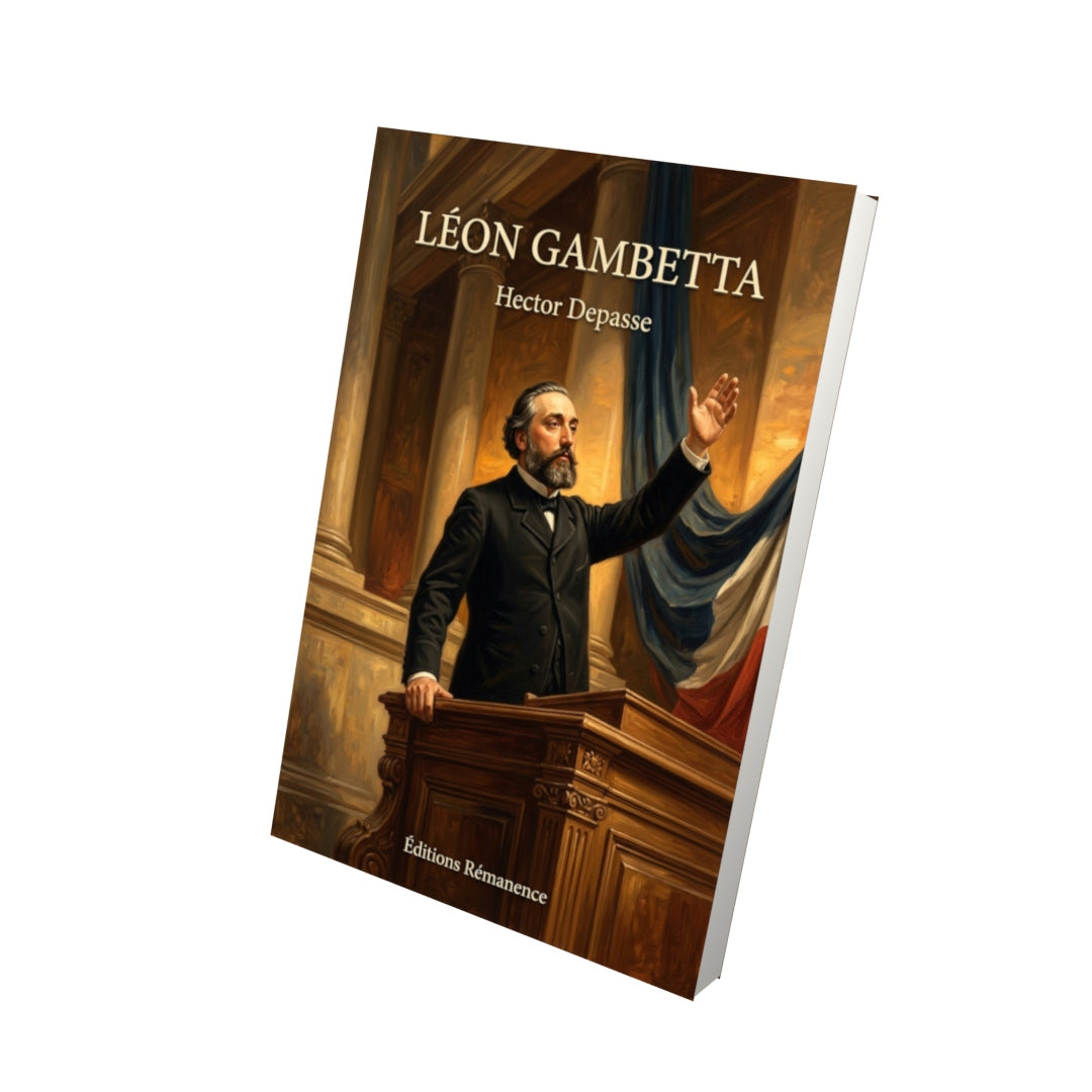 Livre Léon Gambetta par Hector Depasse - Vue 3D - Editions Remanence