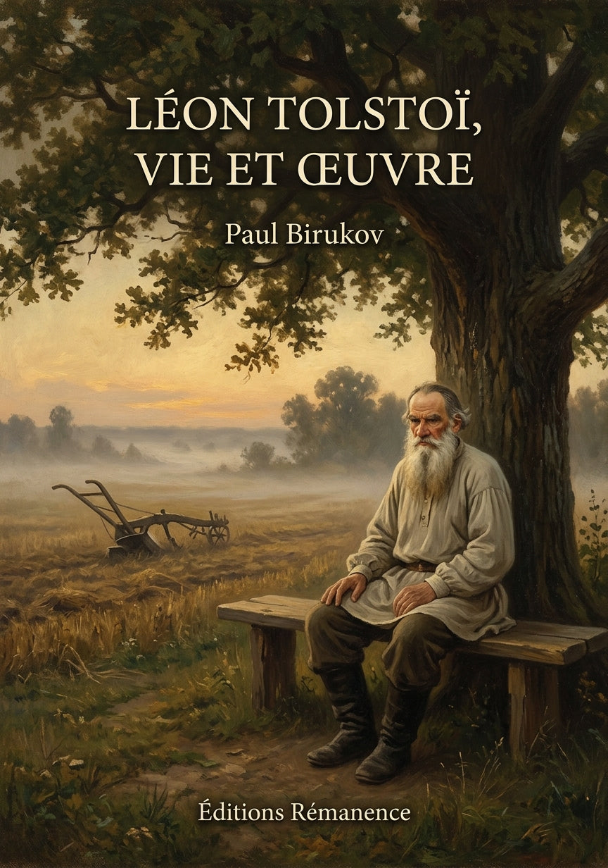 Livre Léon Tolstoï, vie et œuvre par Paul Birukov - Couverture - Editions Remanence
