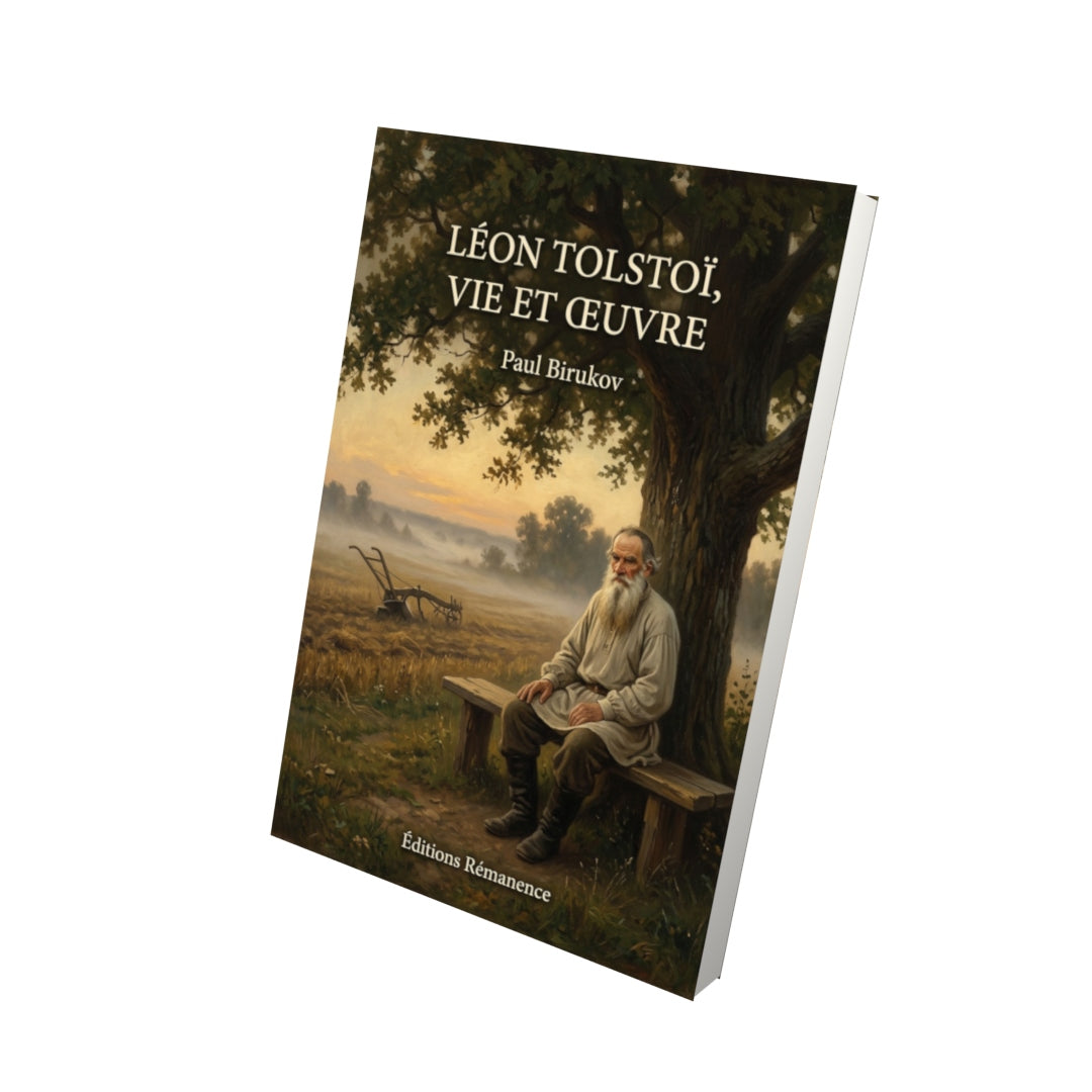 Livre Léon Tolstoï, vie et œuvre par Paul Birukov - Vue 3D - Editions Remanence